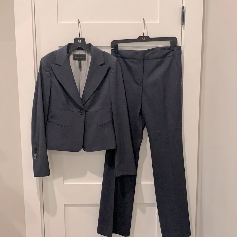 BCBGMaxAzria Dark Gray Blazer and Pants Set